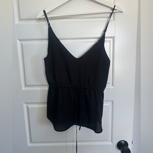 Babaton Black Fitted Sleeveless Camisole